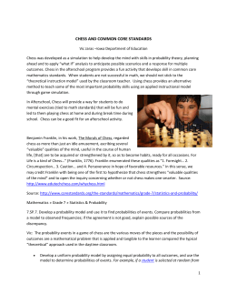 CHESS AND COMMON CORE STANDARDS Vic Jaras &ndash;Iowa