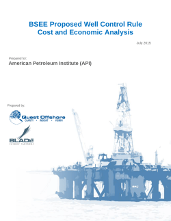 BSEE Proposed Well Control Rule Cost and Economic Analysis