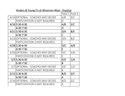 Field 2 Field 3 4/14 OPTIONAL - COACHES MAY