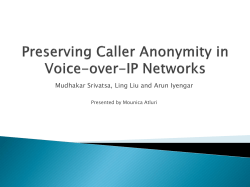 Preserving Caller Anonymity in Voice-over