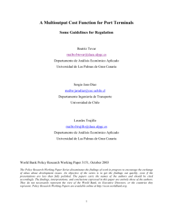 A Multioutput Cost Function for Port Terminals