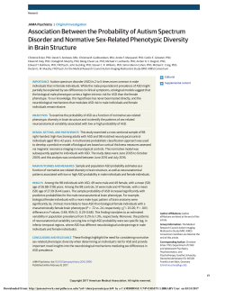Association Between the Probability of Autism Spectrum Disorder