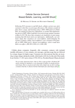 Cellular Service Demand: Biased Beliefs, Learning