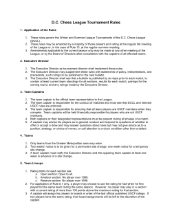 DCCL Rules - DC Chess League