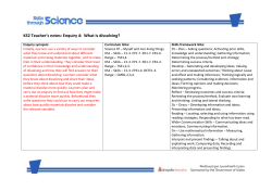 KS2 Teacher`s notes: Enquiry 4: What is dissolving?