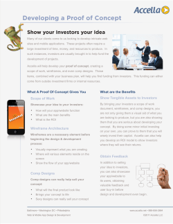 Developing a Proof of Concept