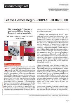 Let the Games Begin - 2009-10-01 04:00:00