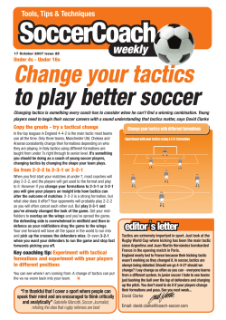 Change your tactics to play better soccer