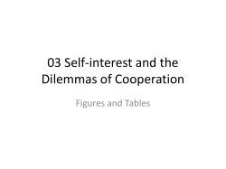 03 Self-interest and the Dilemmas of Cooperation