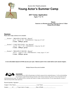 Summer Camp Application