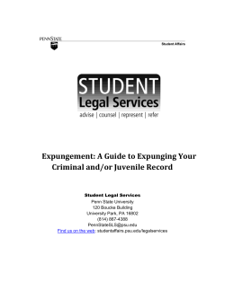 Expungement - Penn State Student Affairs