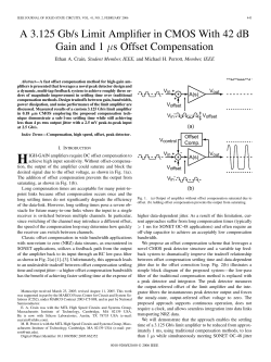 A 3.125 Gb/s Limit Amplifier in CMOS with 42 dB Gain and