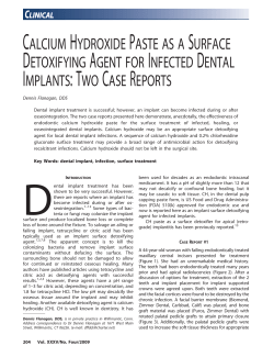 calcium hydroxide paste as a surface detoxifying agent for infected