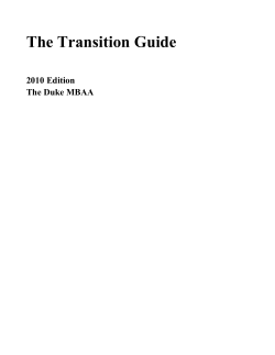MBAA - Duke University`s Fuqua School of Business