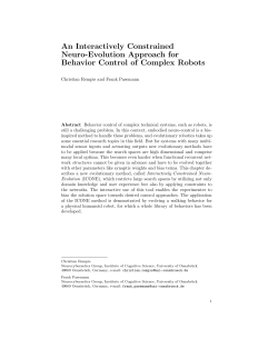 An Interactively Constrained Neuro-Evolution Approach for Behavior