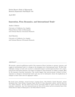 Innovation, Firm Dynamics, and International Trade