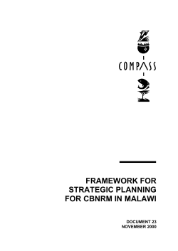 DEVELOPING A CBNRM STRATEGY FOR MALAWI