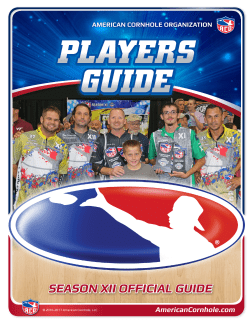 player`s guide - American Cornhole Organization