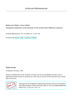 Asymptotic properties of the solutions of the second order difference