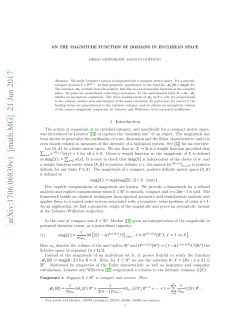On the magnitude function of domains in Euclidean space