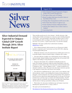 Silver Industrial Demand Expected to Outpace Global GDP Growth