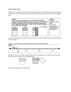 Unit 1: Number System There are 2 &frac12; bus loads of students