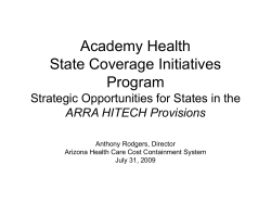 Academy Health - State Coverage Initiatives