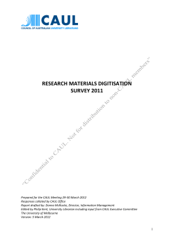 caul research materials digitisation survey
