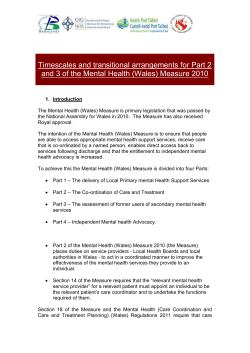 Timescales and transitional arrangements for Part 2 and 3 of the