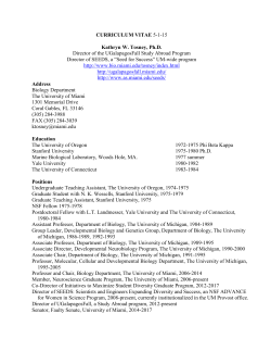 curriculum vitae - Department of Biology