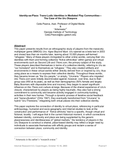 Identity-as-place: Trans-Ludic Identities in Mediated Play