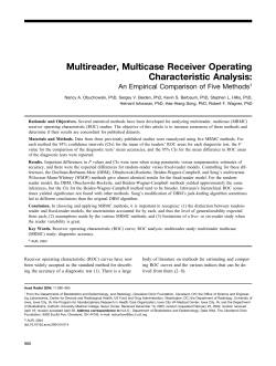 Multireader, Multicase Receiver Operating Characteristic Analysis: