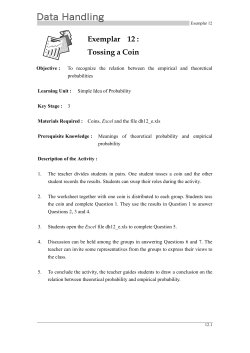 Exemplar 12 : Tossing a Coin