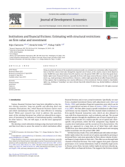 Institutions and financial frictions: Estimating with structural