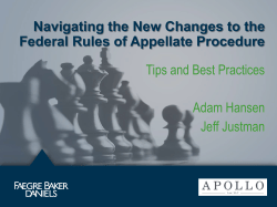 Navigating the New Changes to the Federal Rules of Appellate