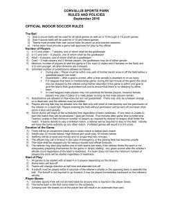 Rules and Policies for Soccer Leagues