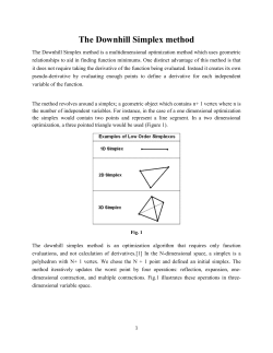 The Downhill Simplex method