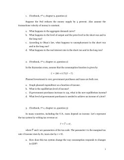 1 1. (Textbook, 7 th e, chapter 9, question 2) Suppose the Fed
