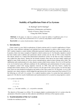 Stability of Equilibrium Point of Lu Systems