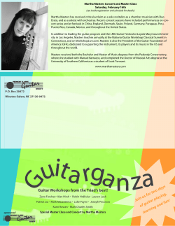 Join us for two days of guitar playing, learning and fun! Guitar