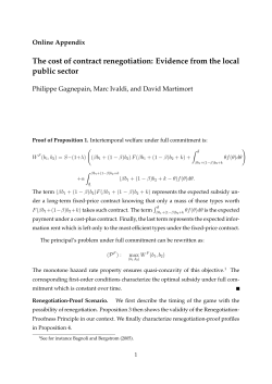 The cost of contract renegotiation: Evidence from the local public
