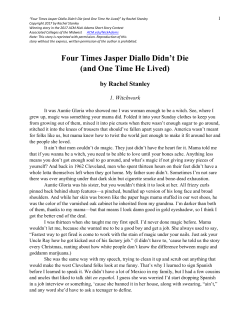 Four Times Jasper Diallo Didn`t Die (and One Time He Lived)