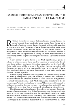 GAME-THEORETICAL PERSPECTIVES ON THE