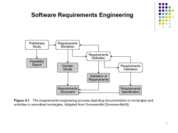 Ch. 4. Software Requirements Engineering