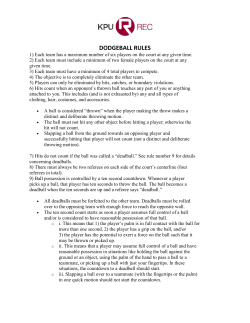 DODGEBALL RULES
