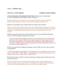 IV. International trade and Income distribution [10 points] - uc