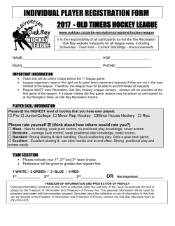 individual player registration form
