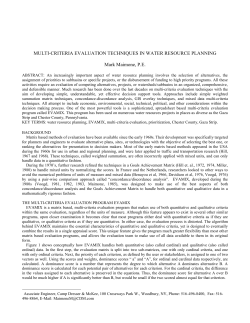 Multi-criteria Evaluation Techniques in Water Resource Planning