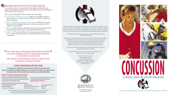 Concussion: A Coaches` Guide for Sideline Evaluation