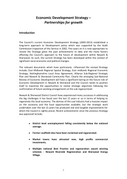 Economic Regeneration Strategy &ndash; Partnerships for growth